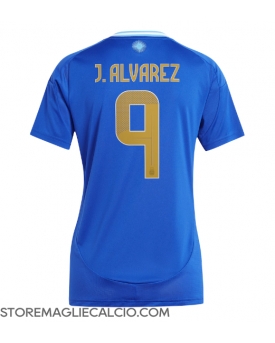 Argentina Julian Alvarez #9 Maglia Gara Trasferta Repliche Copa America 2024 Donna